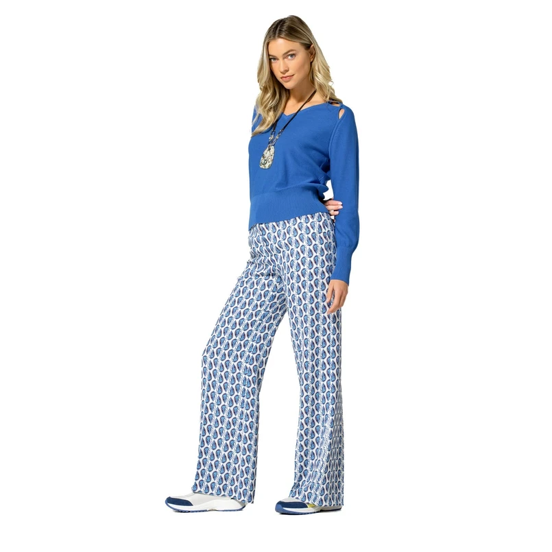 Caroline Biss dames pullover uni Bleu