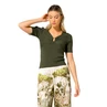 Caroline Biss dames pullover uni Khakigroen