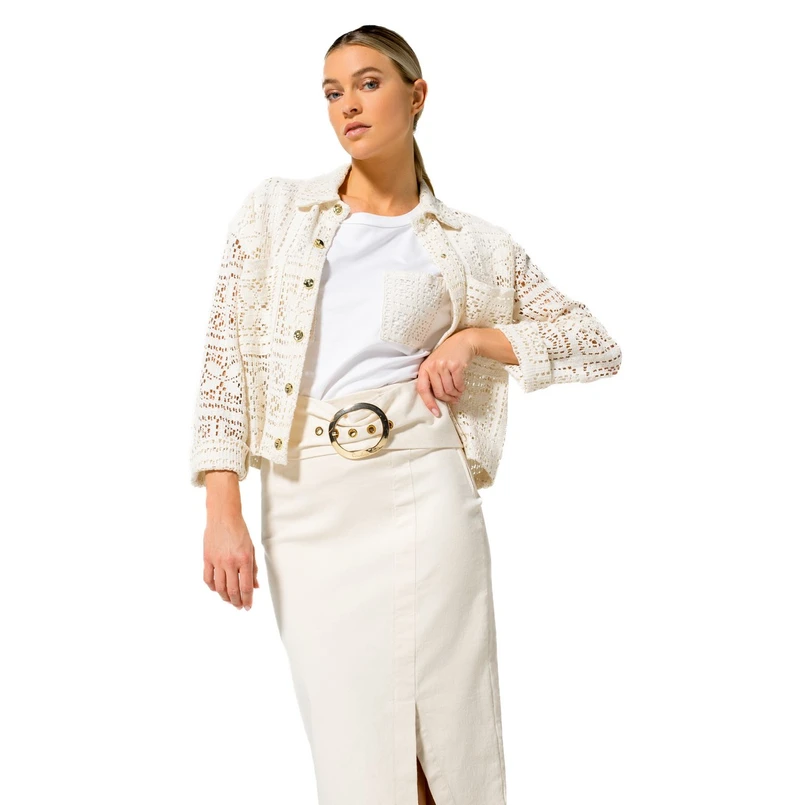 Caroline Biss dames rok colour denim Ecru