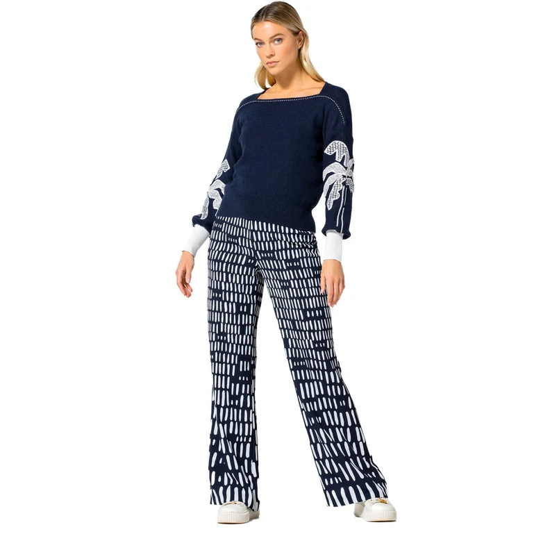 Caroline Biss Dames Trui 1220 Blauw dessin