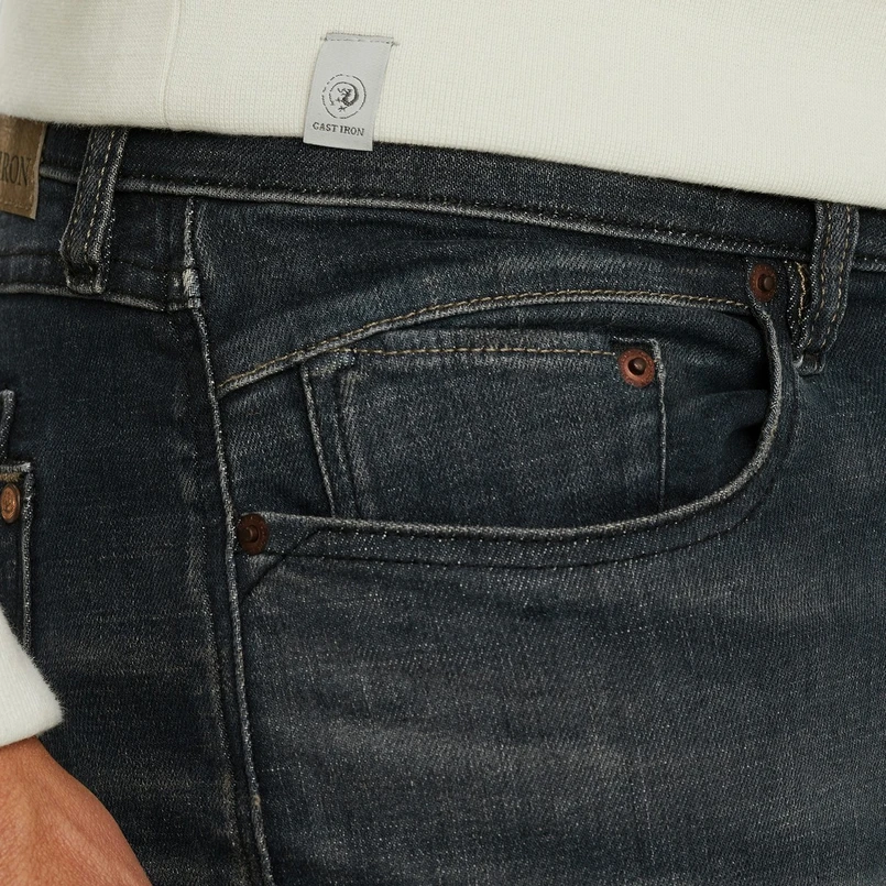 Cast Iron Dark blue denim