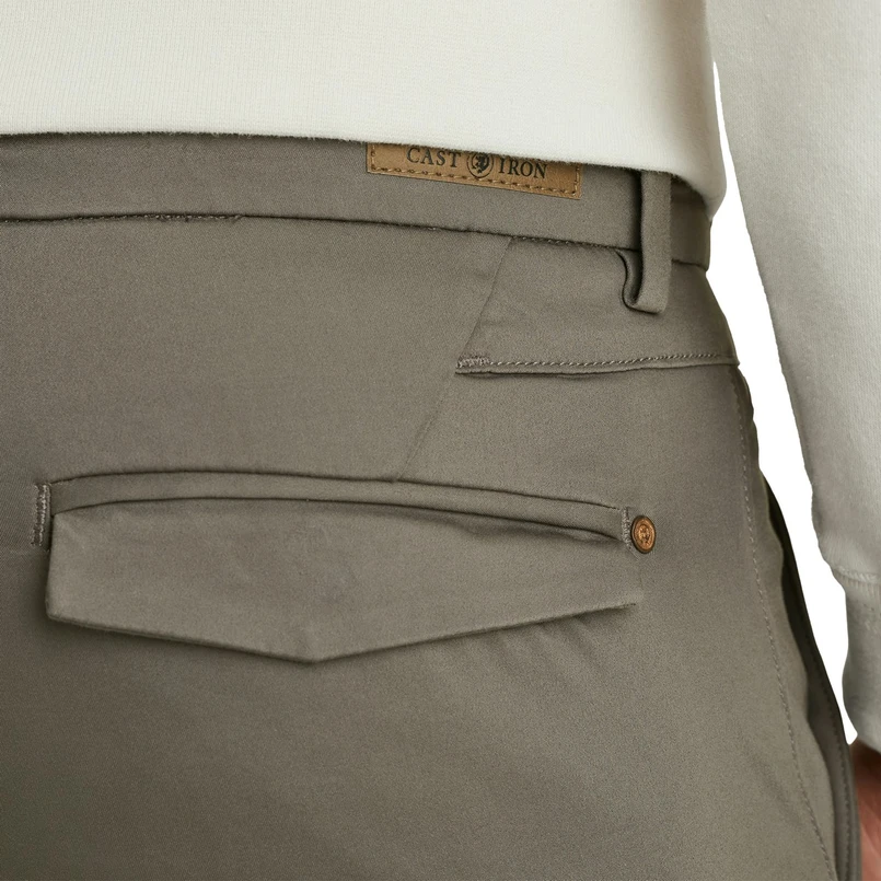 Cast Iron Heren Chino RISER CHINO STRETCH Grijs mele