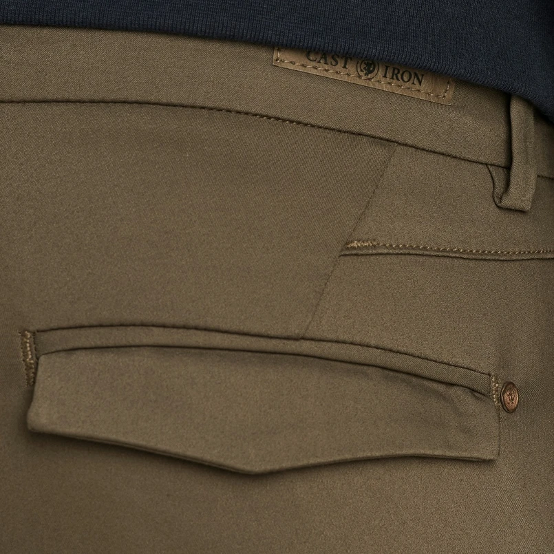 Cast Iron Heren Chino RISER CHINO STRETCH Olijf