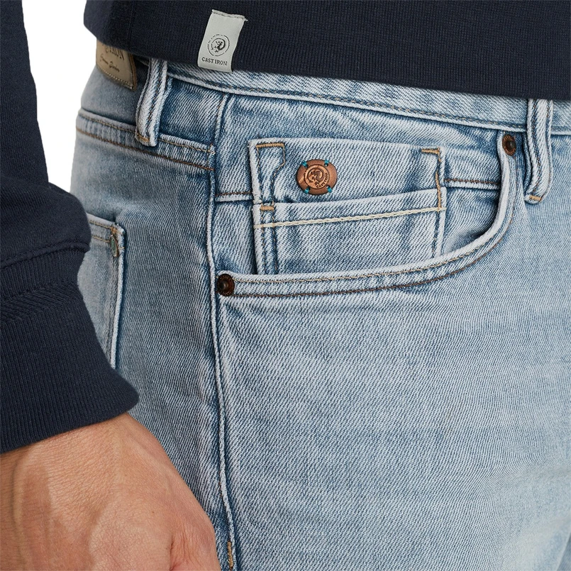 Cast Iron Heren Jeans Ctr2502709-uoi Light blue denim