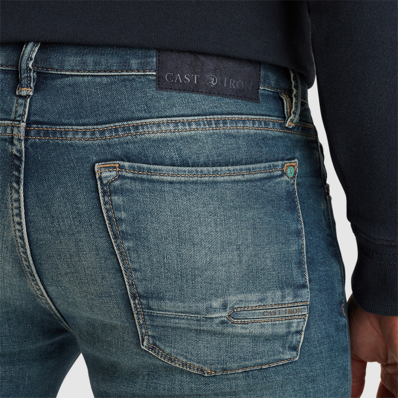 Cast Iron Heren Jeans Ctr390-wbd Zwart