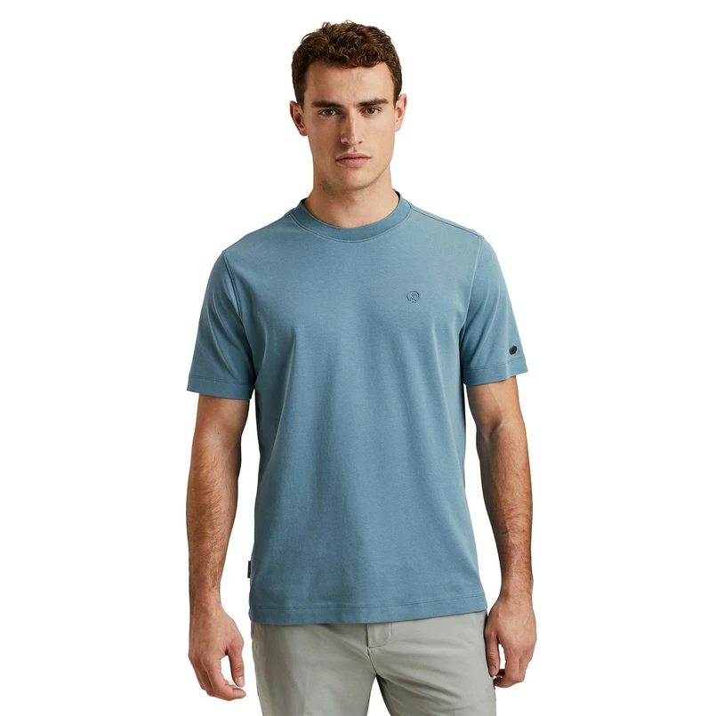 Cast Iron Heren T-shirt Ctss2503560 Bleu