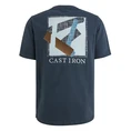 Cast Iron Heren T-shirt Ctss2503562 Bleu