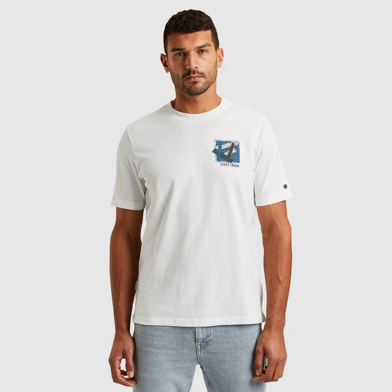 Cast Iron Heren T-shirt Ctss2503562 Wit