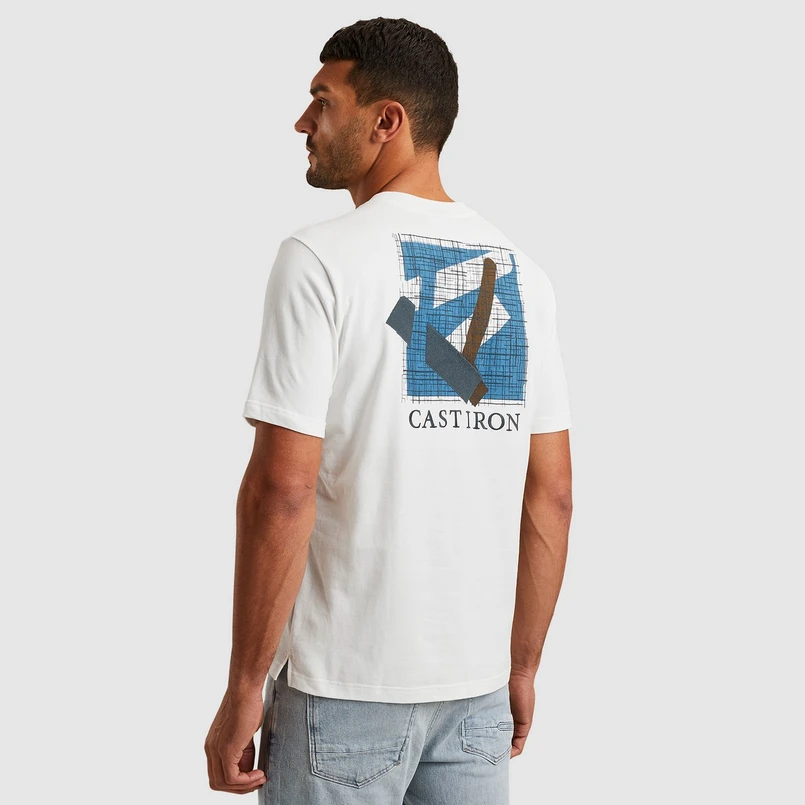 Cast Iron Heren T-shirt Ctss2503562 Wit