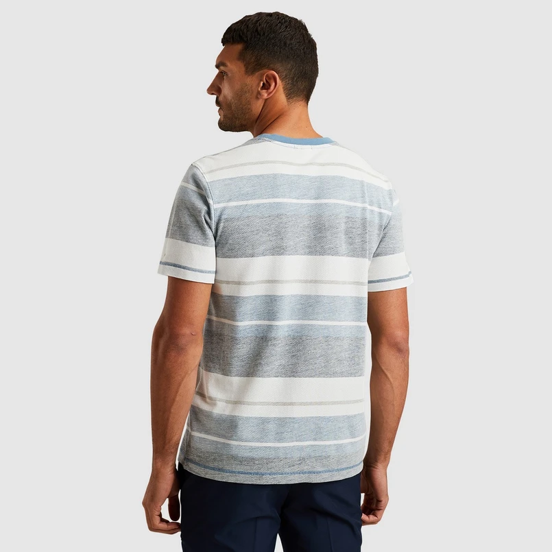 Cast Iron Heren T-shirt Ctss2503567 Bleu