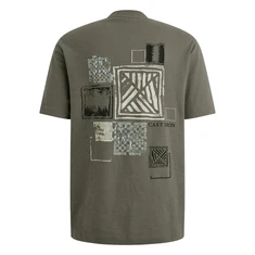 Cast Iron Heren T-shirt Ctss2504582 Grijs mele
