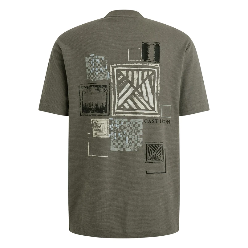 Cast Iron Heren T-shirt Ctss2504582 Grijs mele