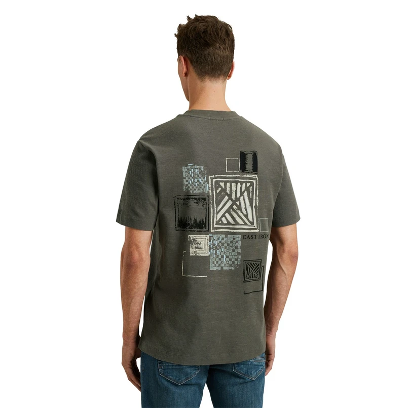Cast Iron Heren T-shirt Ctss2504582 Grijs mele