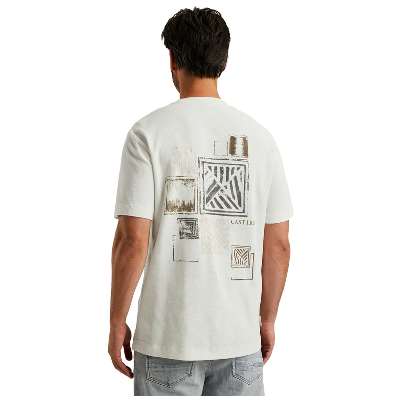 Cast Iron Heren T-shirt Ctss2504582 Wit