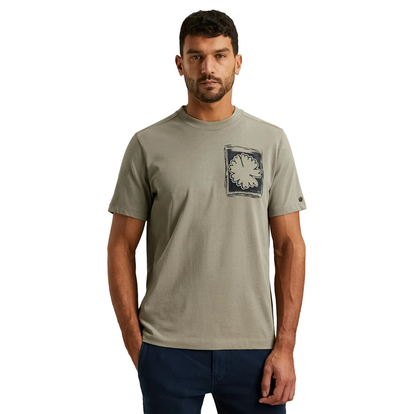 Cast Iron Heren T-shirt Ctss2505586 Middengrijs