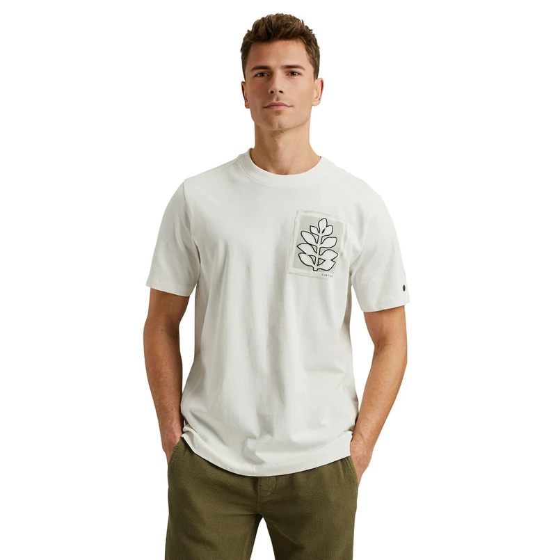 Cast Iron Heren T-shirt Ctss2505586 Wit