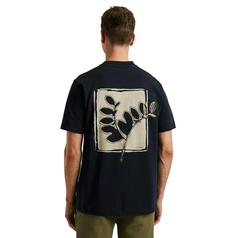Cast Iron Heren T-shirt Ctss2505587 Blauw