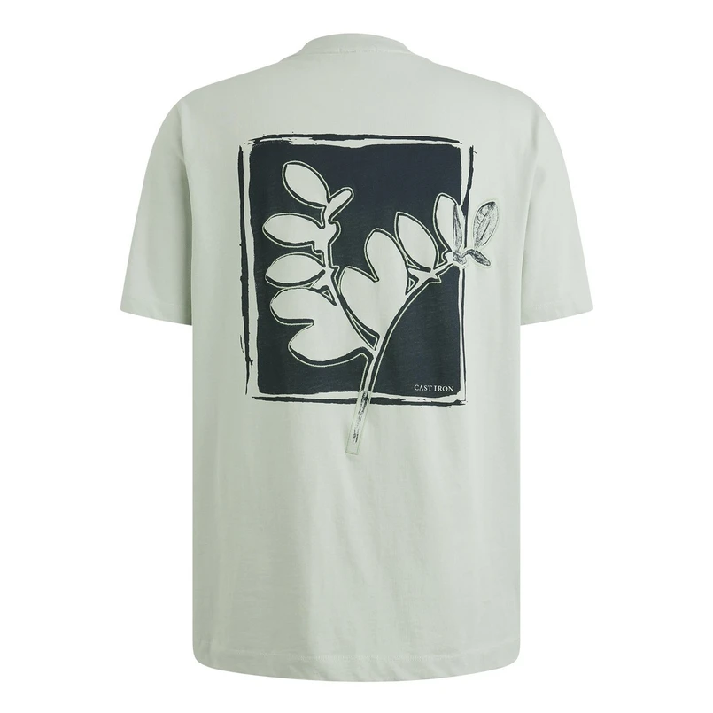 Cast Iron Heren T-shirt Ctss2505587 Bleu