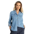 Claudia by Claudia Strater Dames Blouse CS14-25417 Mid blue denim
