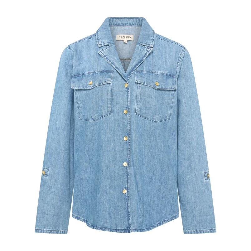 Claudia by Claudia Strater Dames Blouse CS14-25417 Mid blue denim