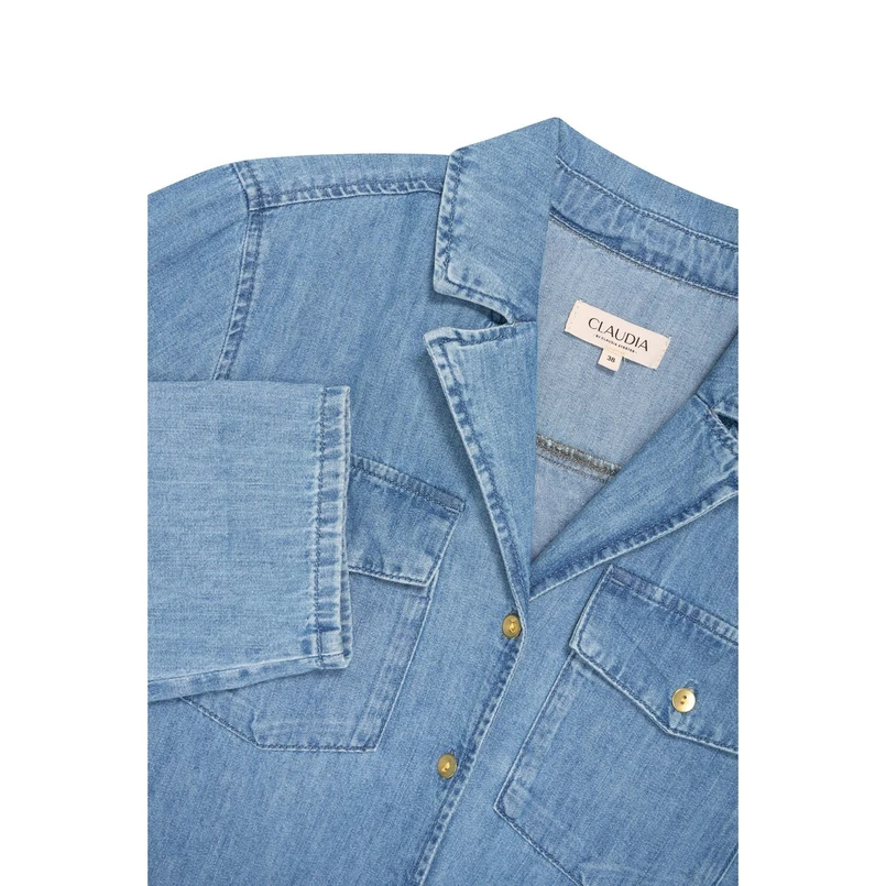 Claudia by Claudia Strater Dames Blouse CS14-25417 Mid blue denim