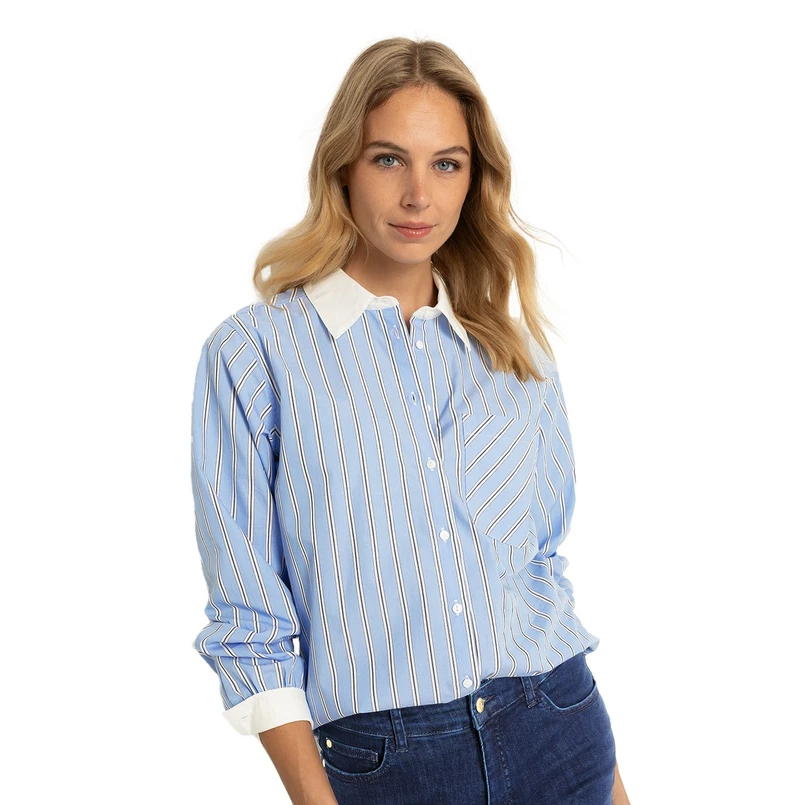Claudia by Claudia Strater Dames Blouse Cs25-14511 Bleu