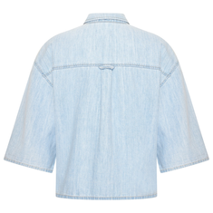 Claudia by Claudia Strater Dames Blouse Cs25-14513 Mid blue denim