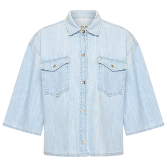 Claudia by Claudia Strater Dames Blouse Cs25-14513 Mid blue denim