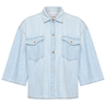 Claudia by Claudia Strater Dames Blouse Cs25-14513 Mid blue denim