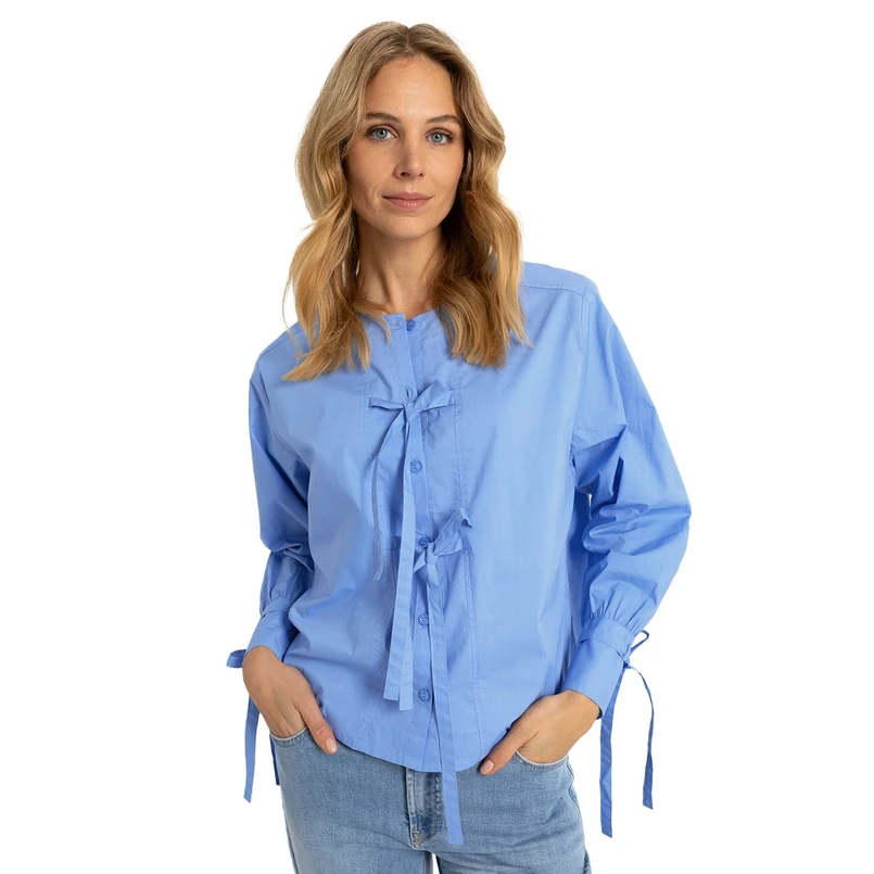 Claudia by Claudia Strater Dames Blouse Cs25-14514 Bleu