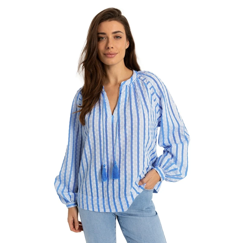 Claudia by Claudia Strater Dames Blouse Cs25-14516 Bleu