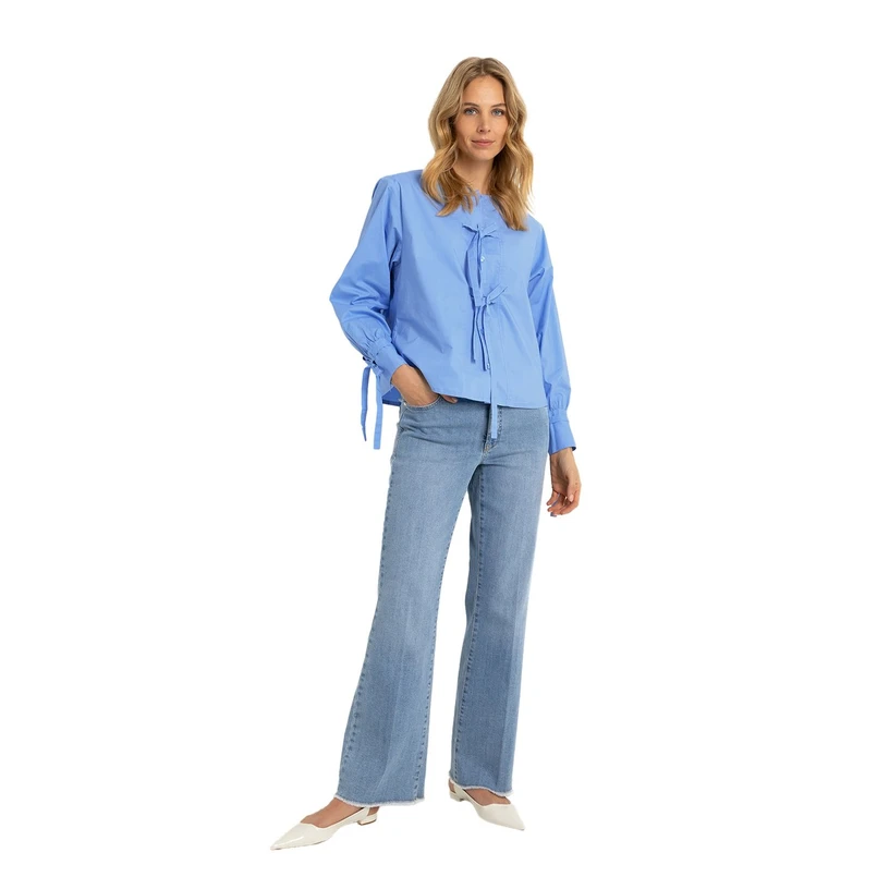 Claudia by Claudia Strater Dames Broek Cs25-22509 Bleached blue denim