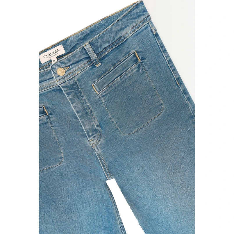 Claudia by Claudia Strater Dames Jeans Cs25-22506 Mid blue denim
