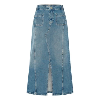 Claudia by Claudia Strater Dames Rok Cs25-23505 Mid blue denim