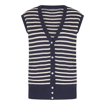 Claudia by Claudia Strater Dames Vest Cs12-25136 Navy