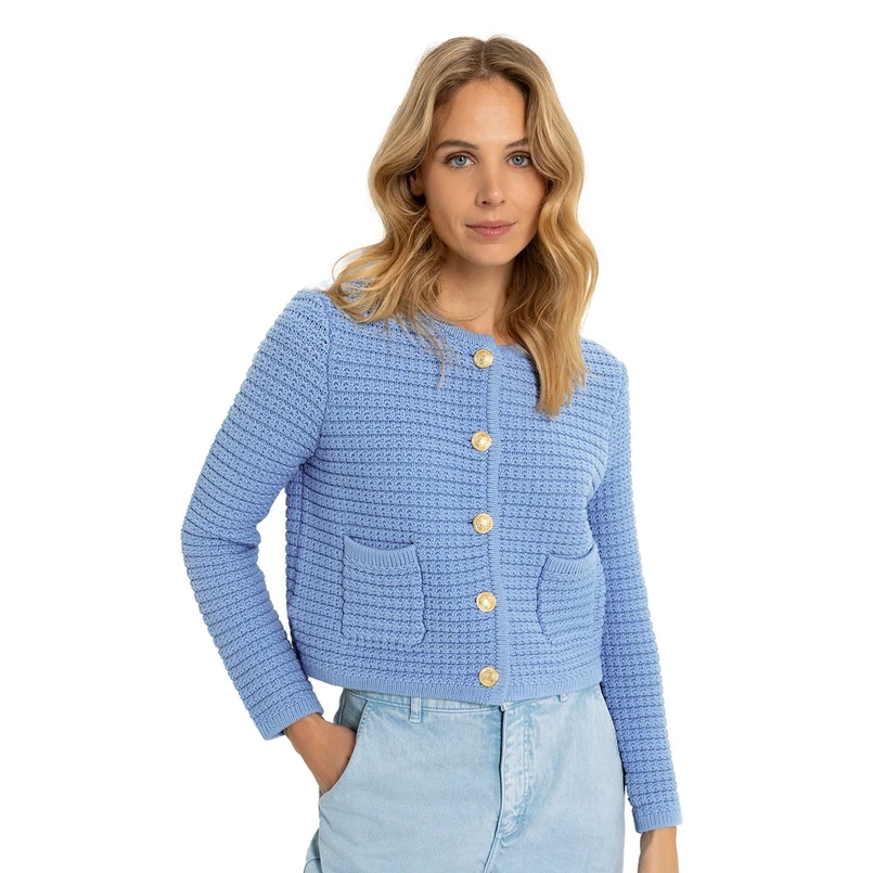 Claudia by Claudia Strater Dames Vest Cs12-25389 Bleu