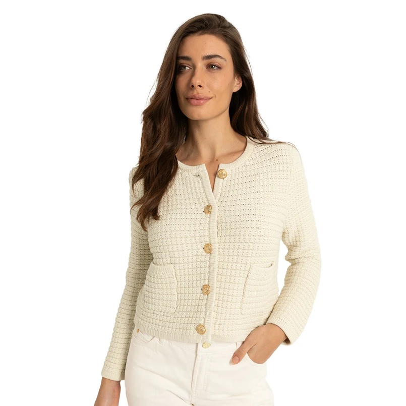 Claudia by Claudia Strater Dames Vest Cs12-25389 Ecru