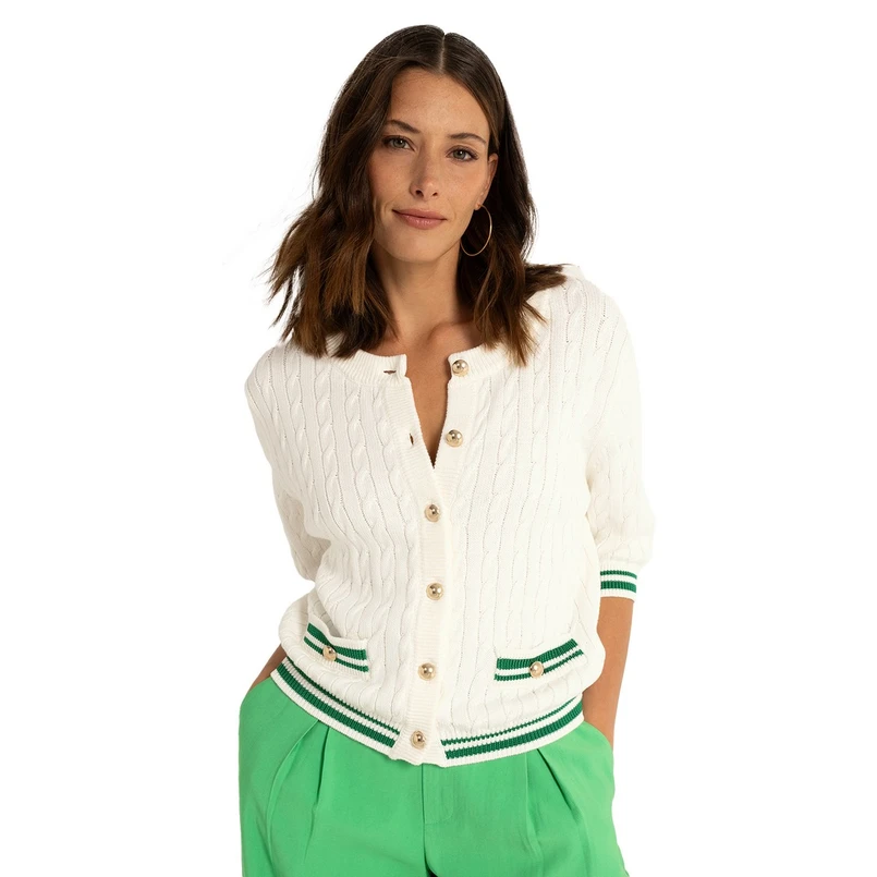 Claudia by Claudia Strater Dames Vest Cs12-25430 OFF-WHITE