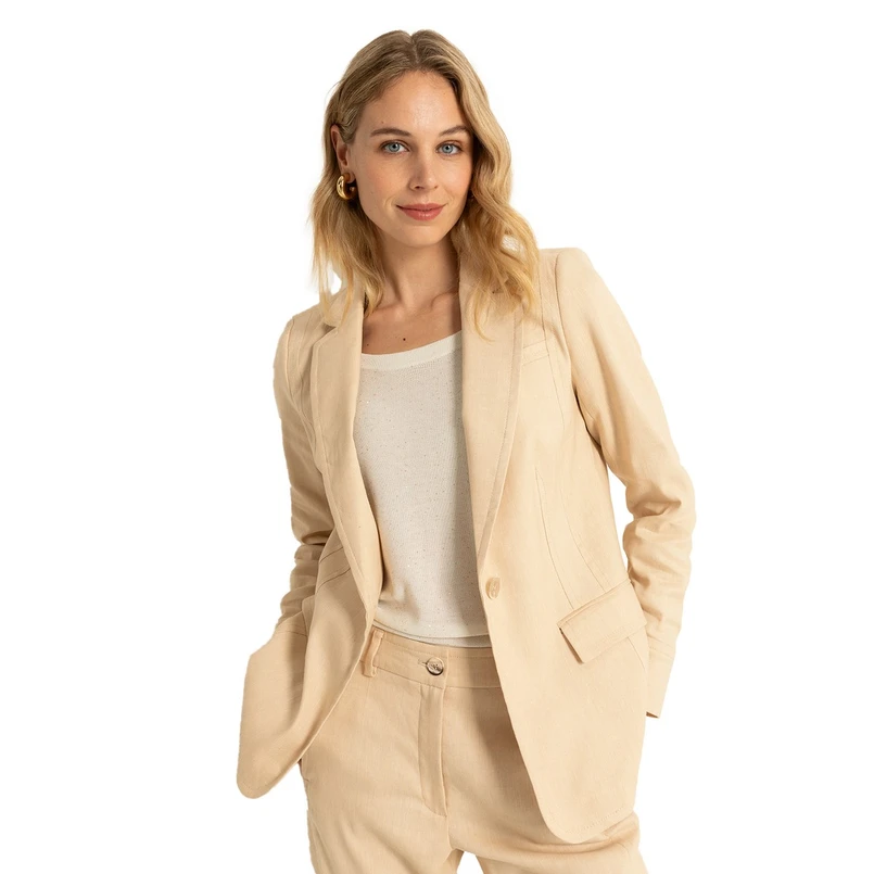 Claudia Strater Dames Blazer Cs15-25144 Zand