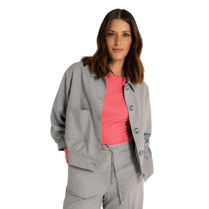 Claudia Strater Dames Blazer Cs15-25601 Lichtgrijs