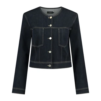 Claudia Strater Dames Blazer CS16-25541 Dark blue denim