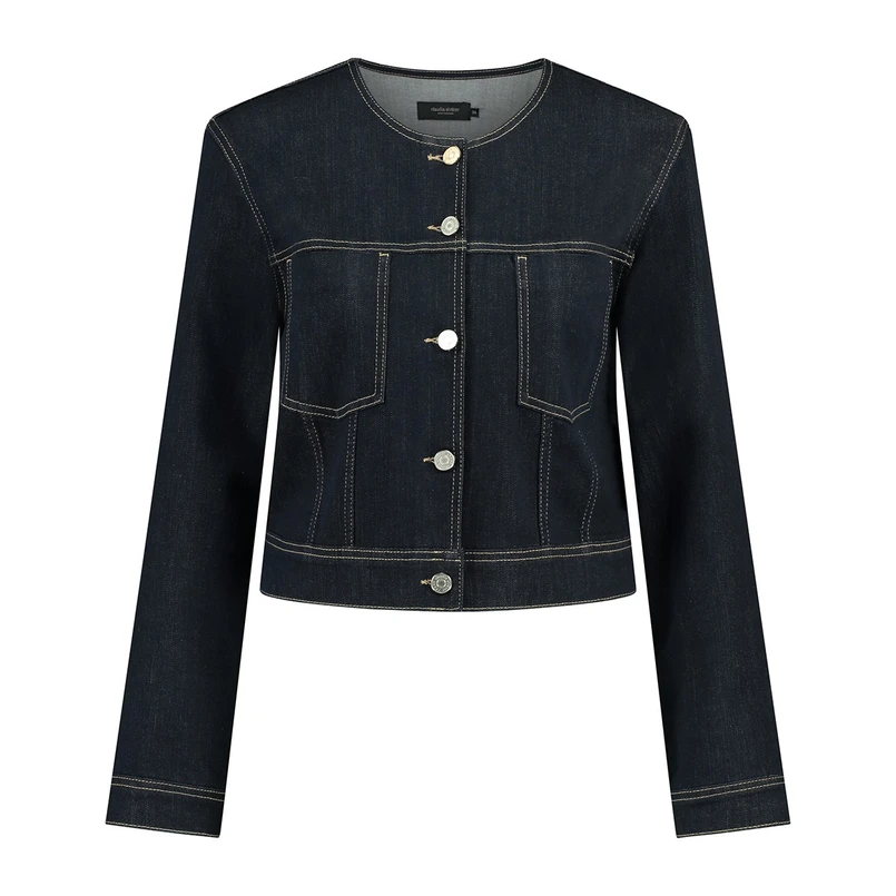 Claudia Strater Dames Blazer CS16-25541 Dark blue denim