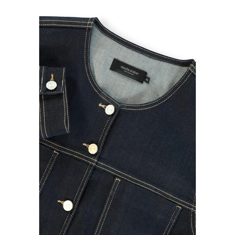 Claudia Strater Dames Blazer CS16-25541 Dark blue denim