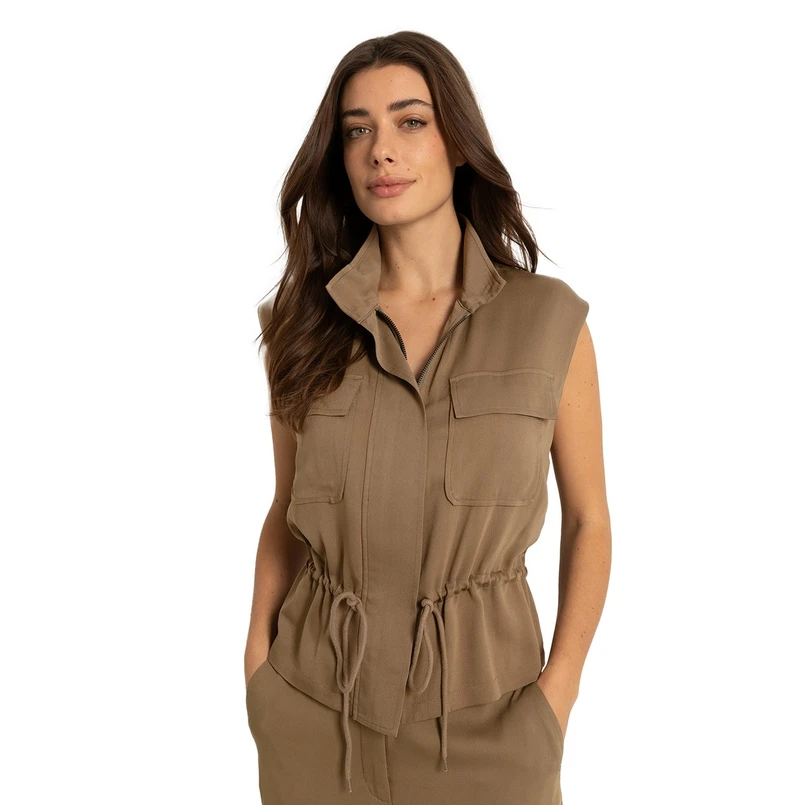 Claudia Strater Dames Blazer Cs25-15506 Khakigroen