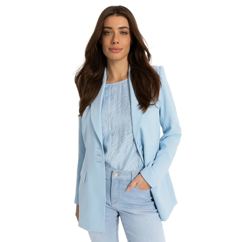 Claudia Strater Dames Blazer Cs25-15514 Bleu