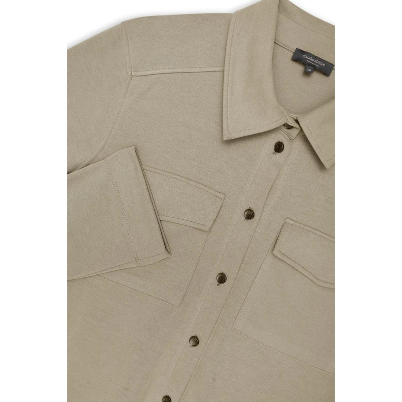 Claudia Strater Dames Blouse Cs13-25094 Khakigroen