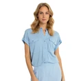Claudia Strater Dames Blouse Cs13-25125 Bleu