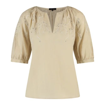 Claudia Strater Dames Blouse Cs14-25151 Zand