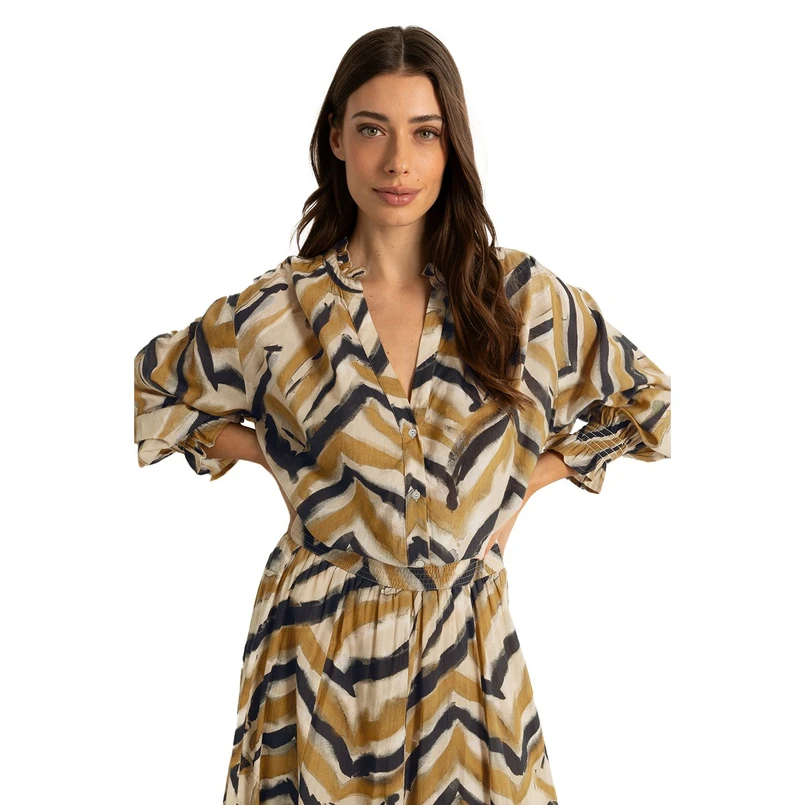 Claudia Strater Dames Blouse Cs14-25350 Zand