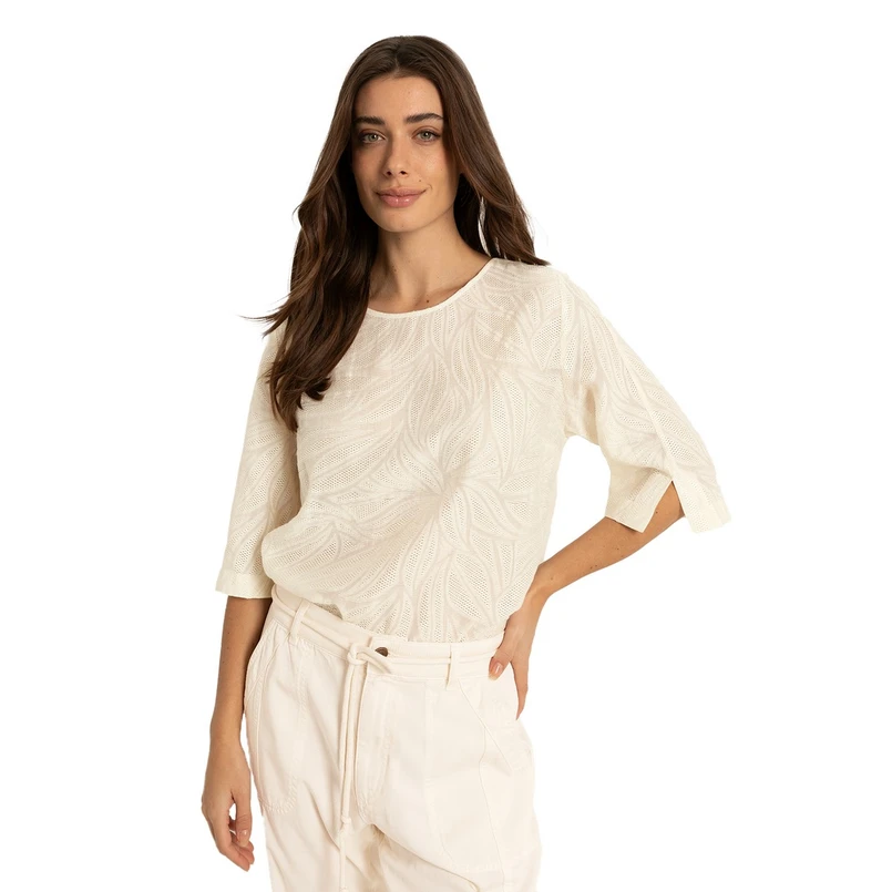 Claudia Strater Dames Blouse Cs25-14507 Ecru